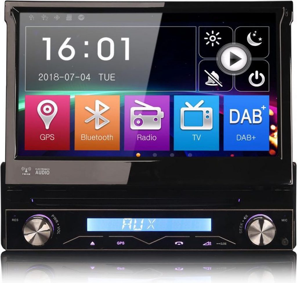 Autoradio klapscherm 1 din met navigatie multimedia